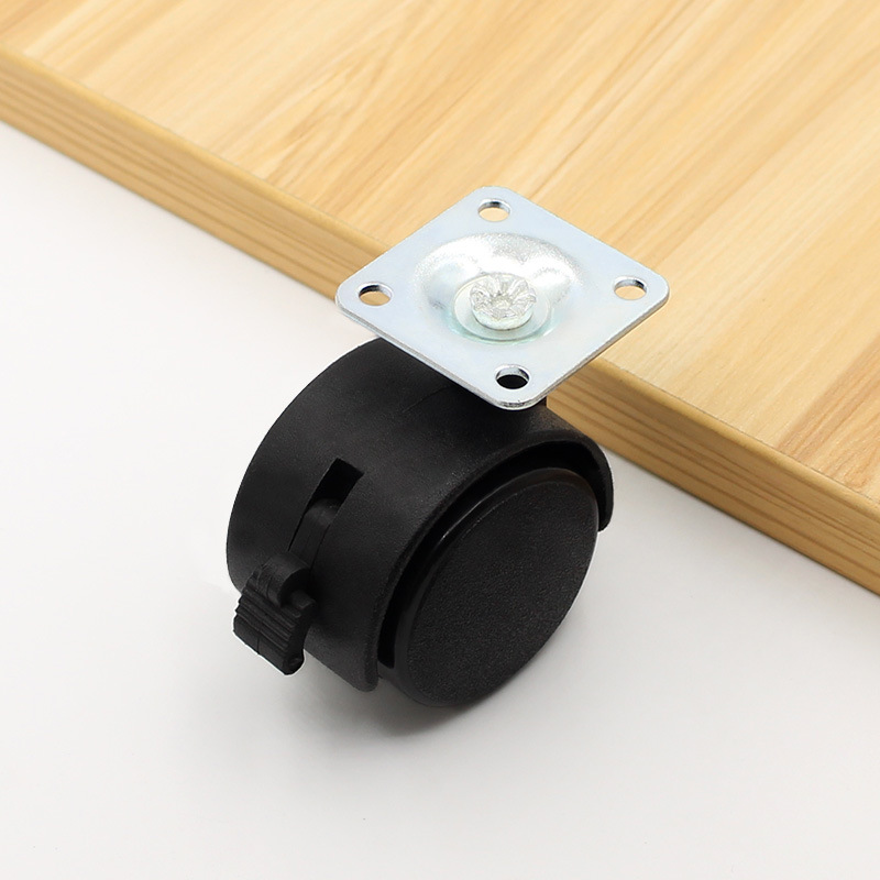 Thread Flat Nylon Universal Wheel Office Furniture Flower Stand Cabinet Plastic Wheel 15Inch Caster Universal Wheel