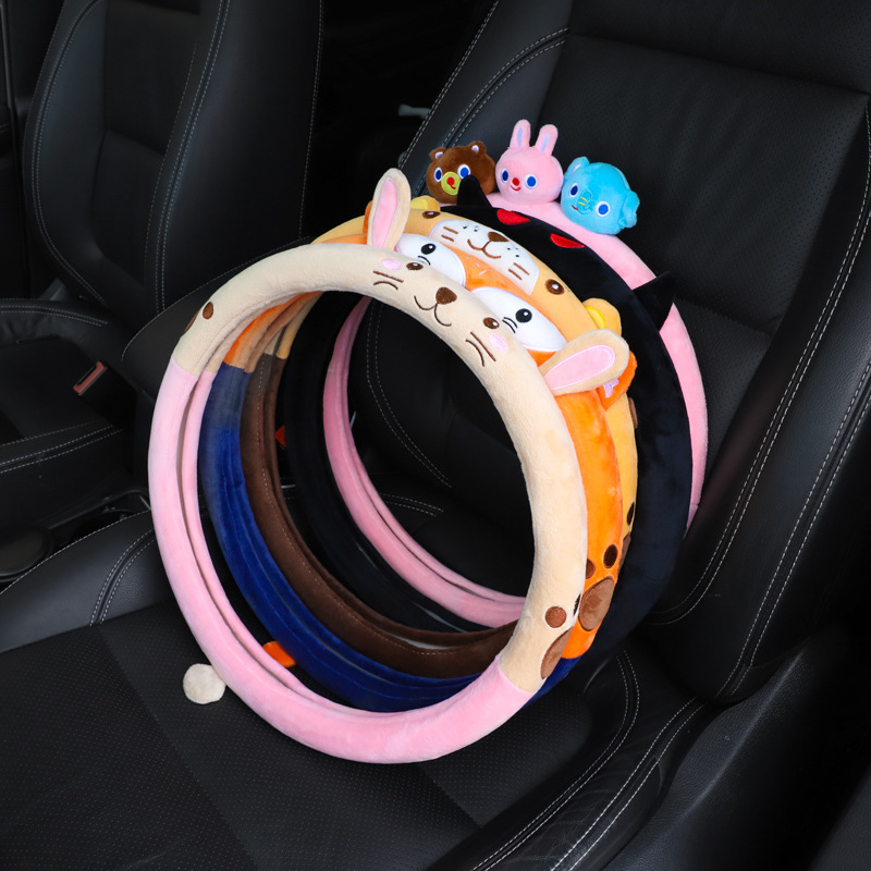 Supplies Steering Wheel Creative Korean Version Cartoon Four Seasons Car Universal NonSlip Car Steering Wheel Interior