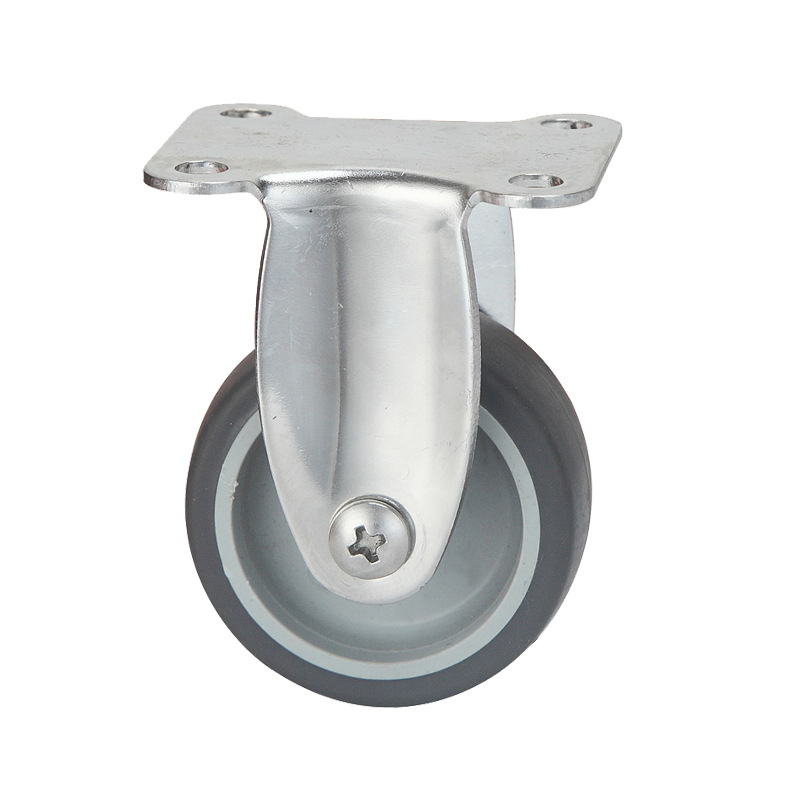 Durable 15Inch 2Inch Stainless Steel TPR ional Small Wheel Light Caster Furniture Track Wheel Sliding Rail ional Wheel
