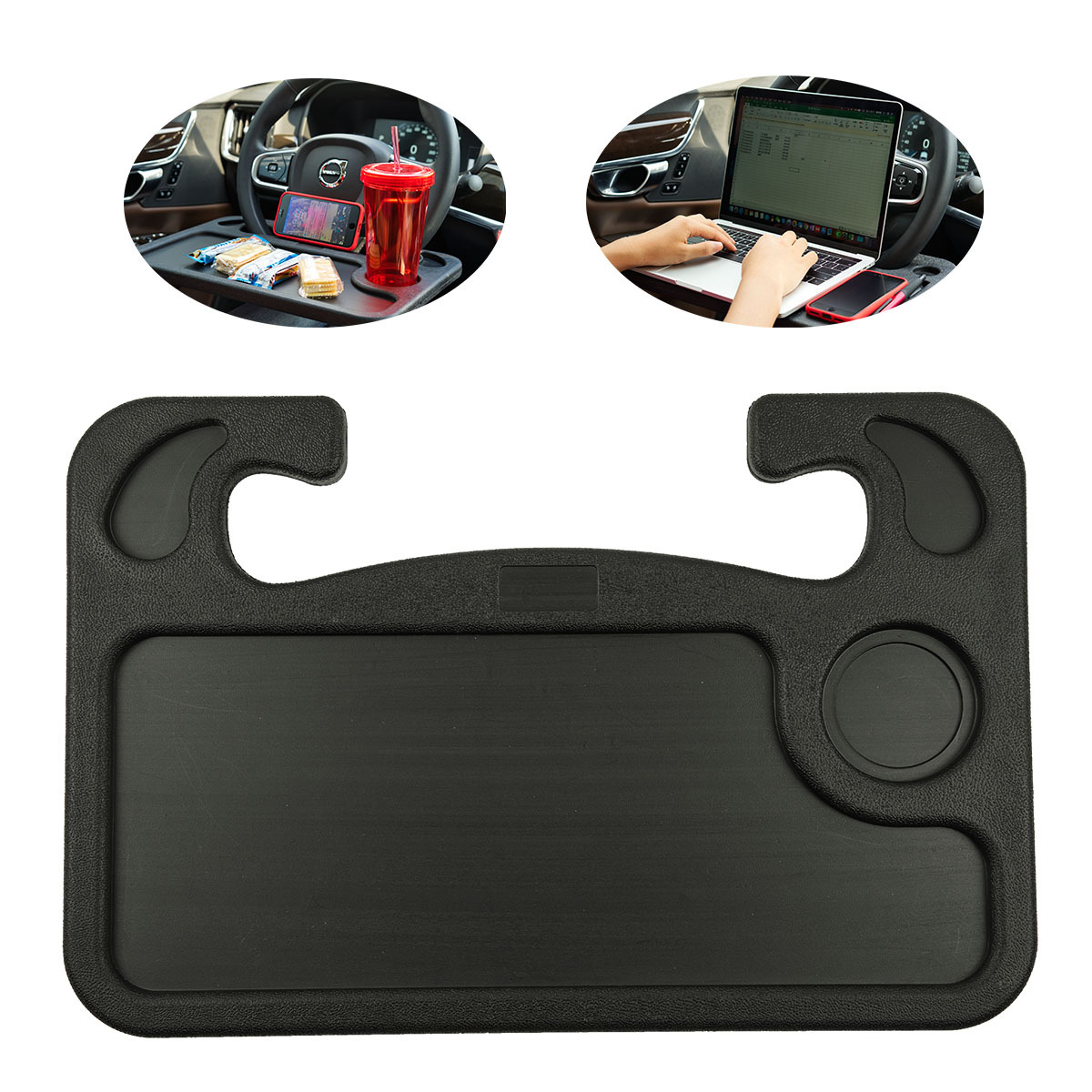 Factory Direct Sales Car Laptop Desk Car Multifunctional Beverage Rack Writing Desk Steering Wheel Desk
