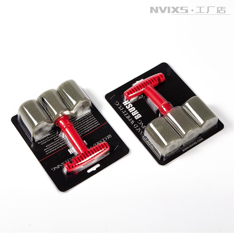 Embedded Steel Ring Screw Cleaning Brush Wheel Hub Cleaning Tool Fine Washing Wheel Ring Screw Brush Exquisite Car Wash