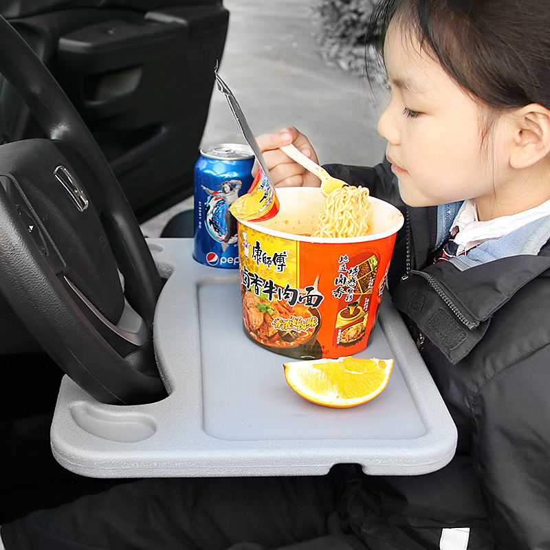 Wheel Shelf Car Multifunction Dining Table Plate for Car Interior Office Desk Small Table Board Color Box Packaging