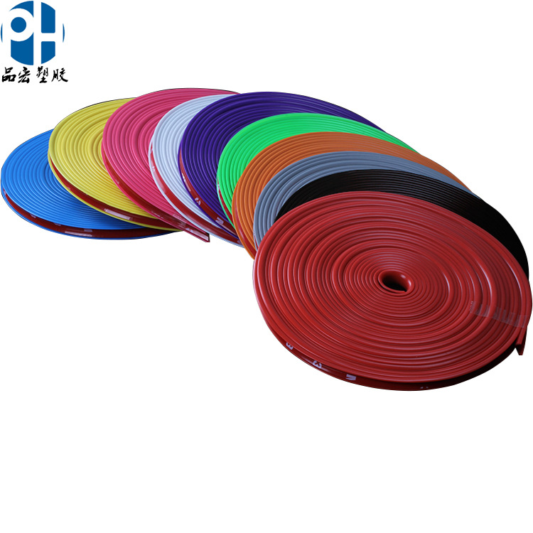 Car PVC Wheel Hub Decorative Strip Wheel Hub Bumper Strip Middle Mesh Decorative Strip Factory Direct Sales
