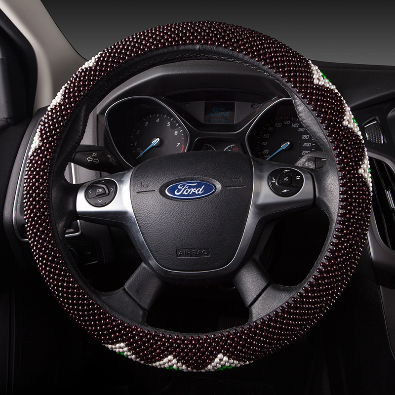 Retail Car GeneralPurpose M Wooden Beads Summer Steering Wheel Cover NonSlip Cover Interior Decoration Supplies Delivery