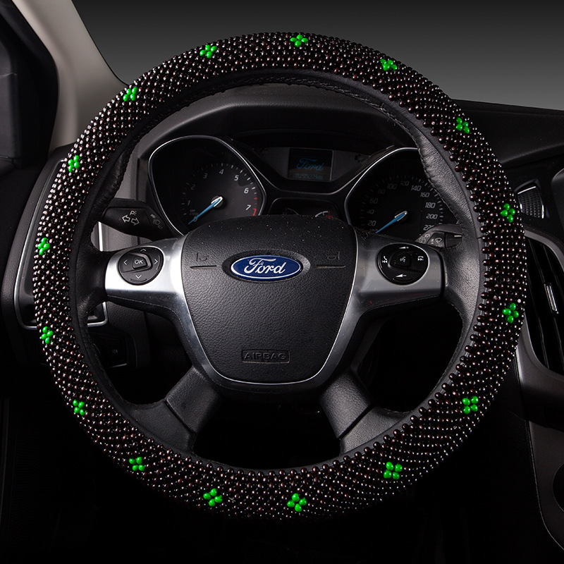 Retail Car GeneralPurpose M Wooden Beads Summer Steering Wheel Cover NonSlip Cover Interior Decoration Supplies Delivery