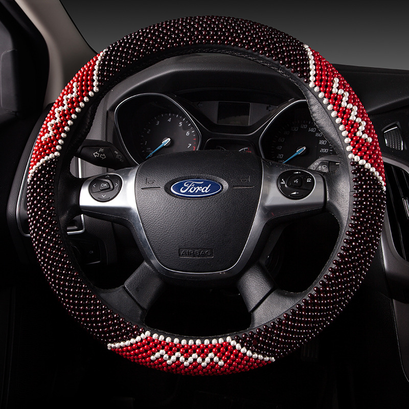 Retail Car GeneralPurpose M Wooden Beads Summer Steering Wheel Cover NonSlip Cover Interior Decoration Supplies Delivery