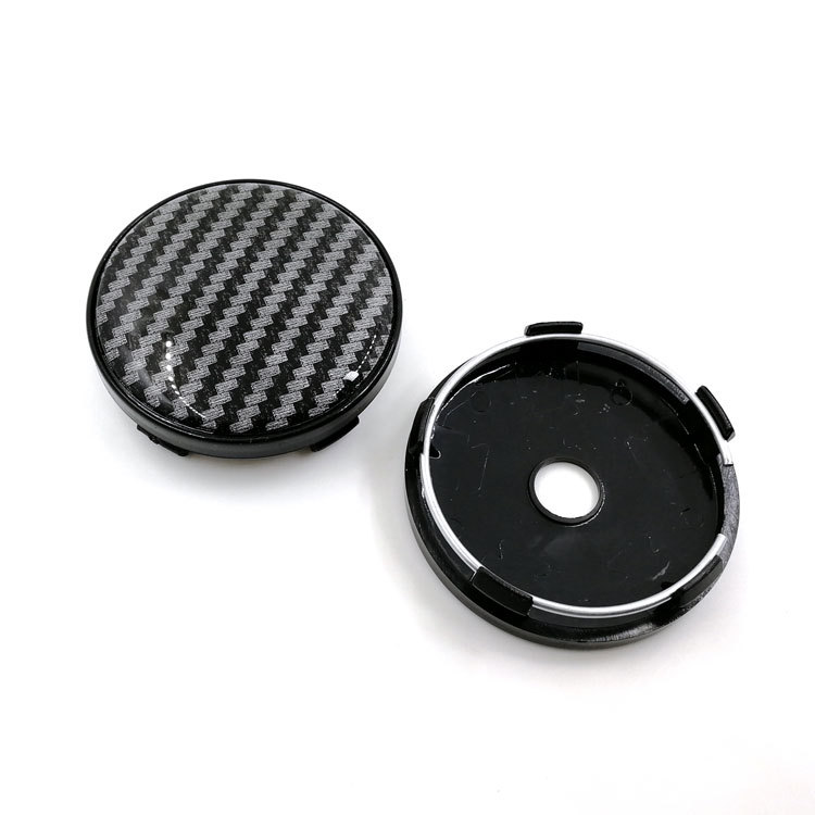 Black Carbon Fiber Standard Wheel Hub Cover Vehicle HubCentric Cover Small Wheel Cover Steel Cover Decorative Cover