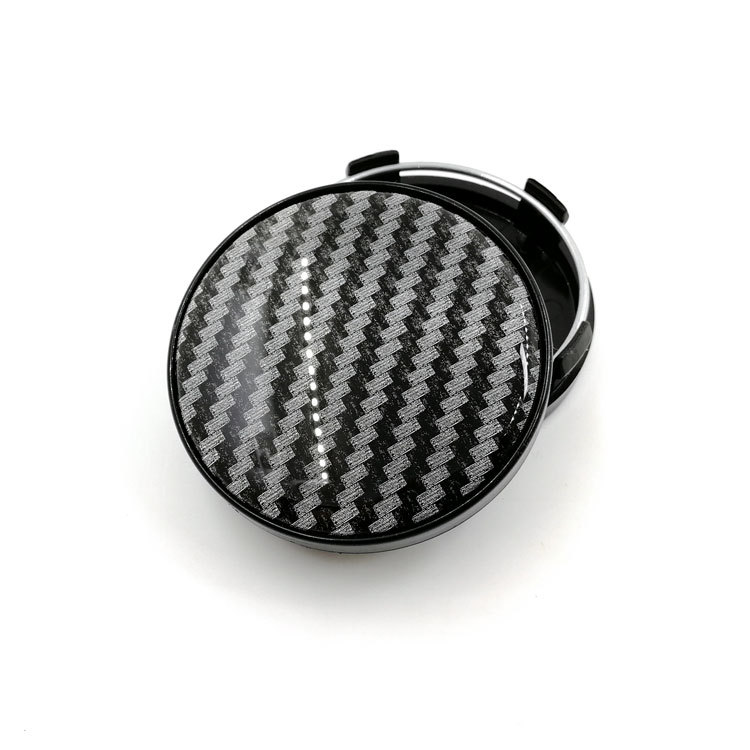Black Carbon Fiber Standard Wheel Hub Cover Vehicle HubCentric Cover Small Wheel Cover Steel Cover Decorative Cover