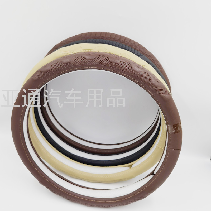 Wholesale Foreign Trade Export Car Universal Car Steering Wheel Cover Universal Pu Embossed Handle Cover Non-Leather