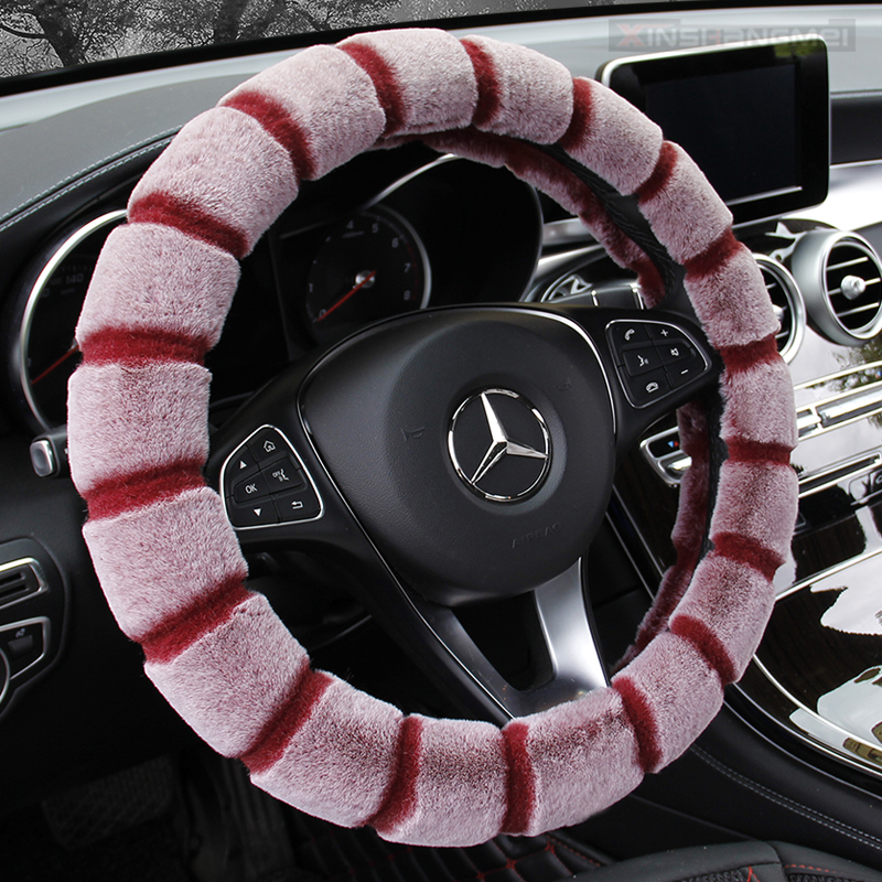 Winter Circle Velvet Snow Fox Version Steering Wheel Cover