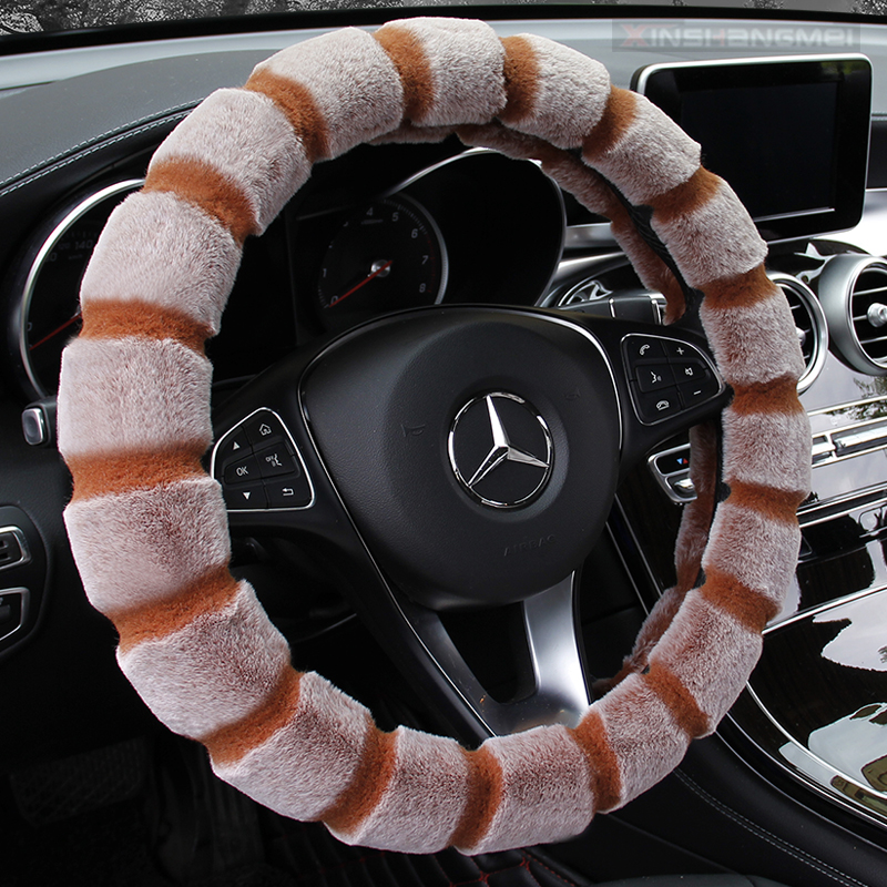 Winter Circle Velvet Snow Fox Version Steering Wheel Cover