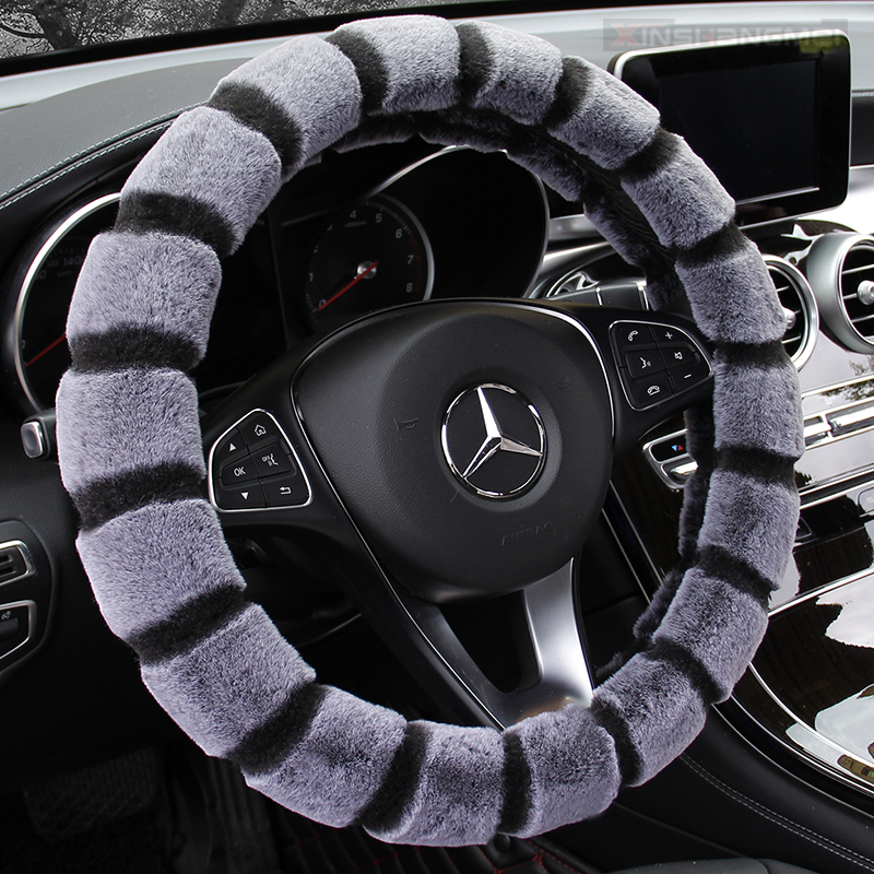 Winter Circle Velvet Snow Fox Version Steering Wheel Cover