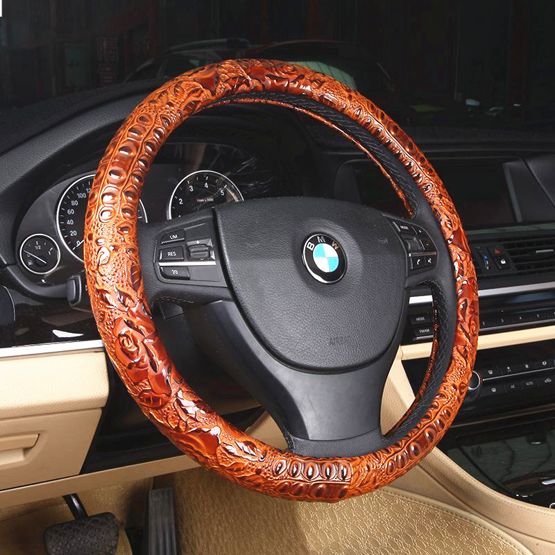 2015 crocodile pattern car to the set of super fiber environmental protection slip car steering wheel cover