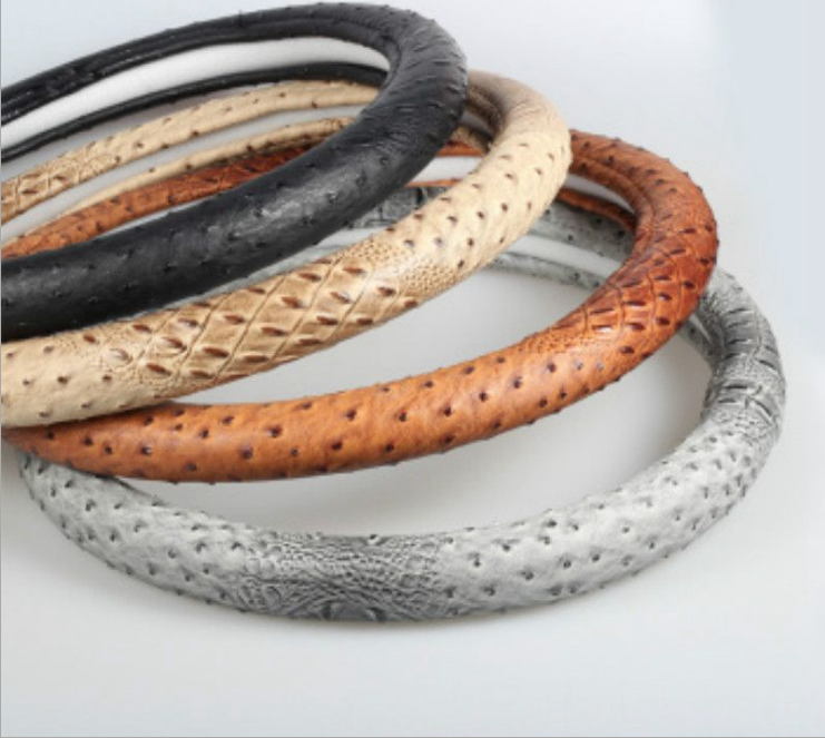 High - grade imitation leather ostrich anti - skid wear-resistant steering wheel cover car general purpose vehicle 