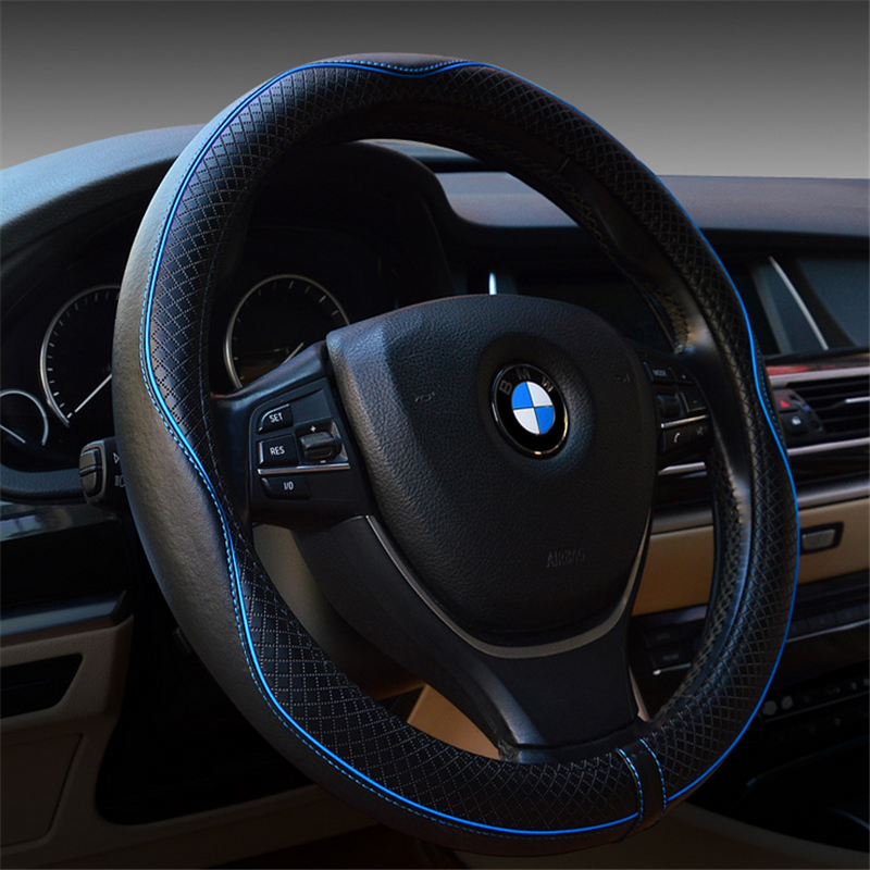 The new car steering wheel cover embossed leather luxury car set 131