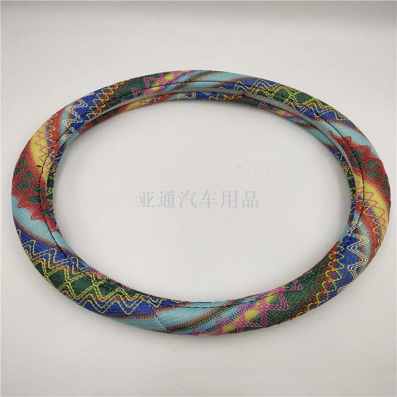 Wholesale export universal steering wheel cover universal ice silk road handle cover M non - genuine leather