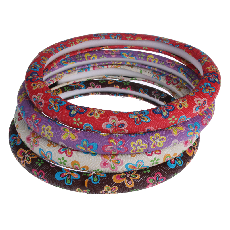 3D colorful pattern steering wheel cover antiskid steering wheel