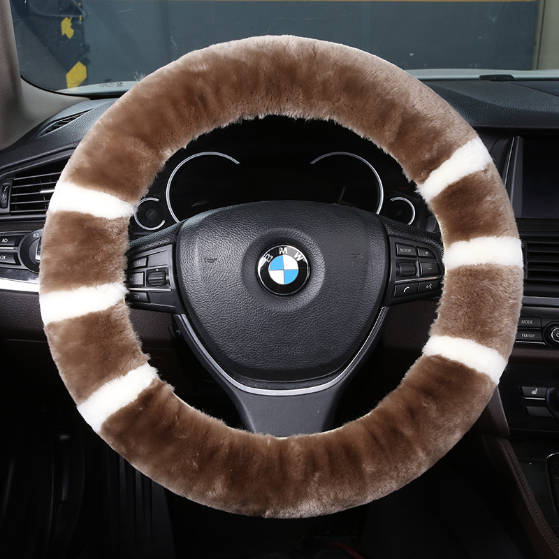 Aomu Winter Car Steering Wheel Steering Wheel Cover Pure Wool Factory Direct Sales Car Steering Wheel Cover Winter Plush