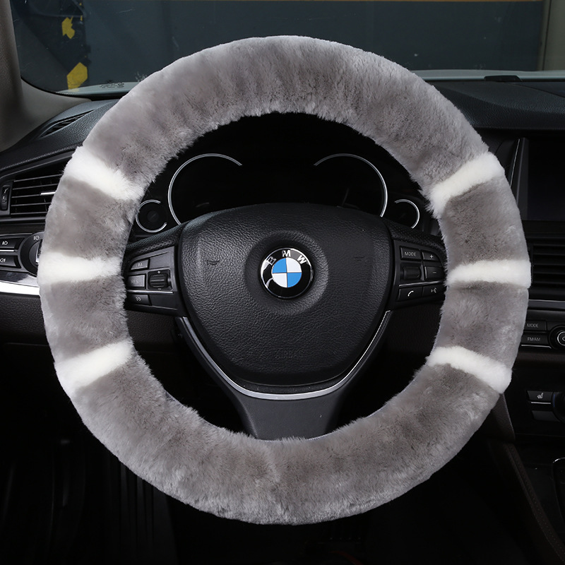 Aomu Winter Car Steering Wheel Steering Wheel Cover Pure Wool Factory Direct Sales Car Steering Wheel Cover Winter Plush