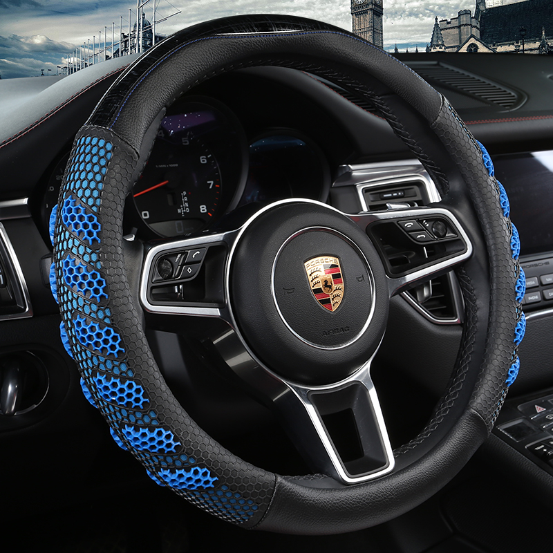 Car Steering Wheel Nest 888 Steering Wheel Cover Double Material Stitching 3D Breathable Handle Cover