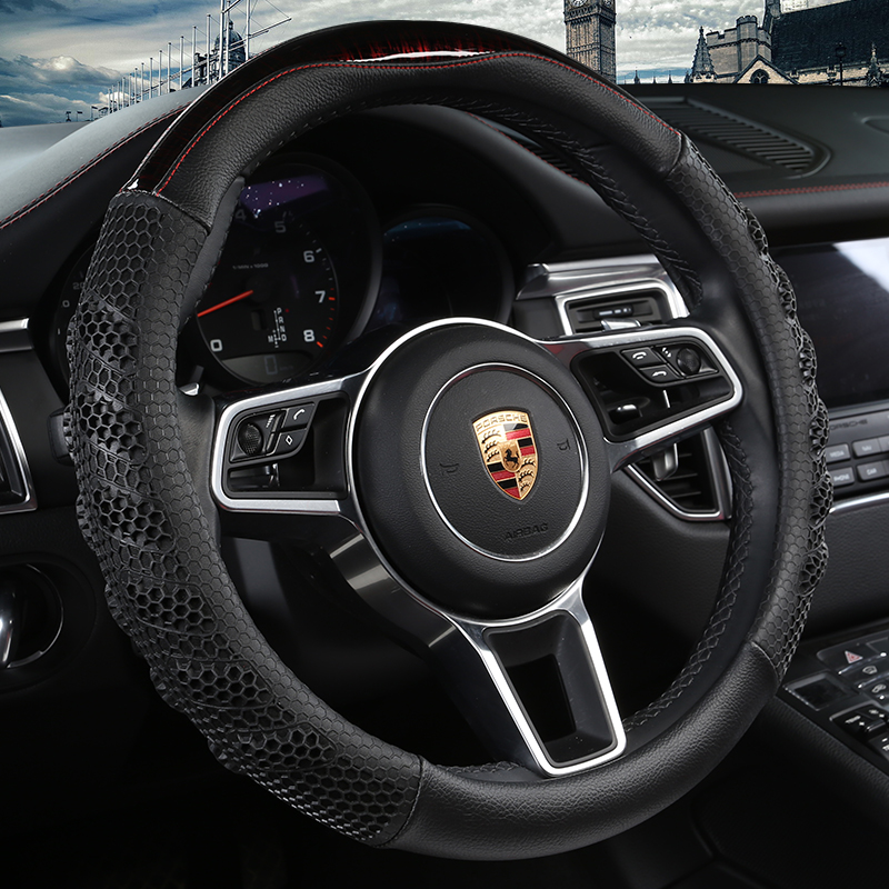 Car Steering Wheel Nest 888 Steering Wheel Cover Double Material Stitching 3D Breathable Handle Cover