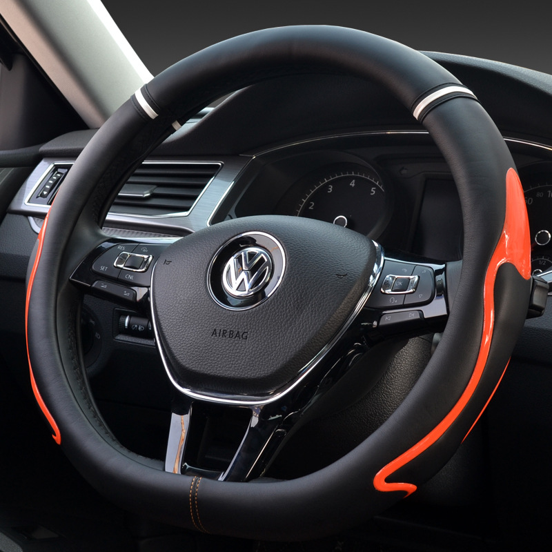 Cover Flat Car Four Seasons Steering Wheel Cover Pointed Mouth ConcaveConvex NonSlip Young Fashion Creative Style New