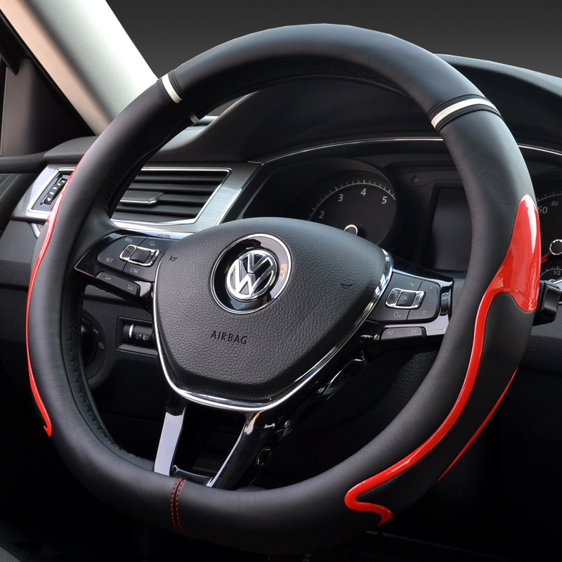 Cover Flat Car Four Seasons Steering Wheel Cover Pointed Mouth ConcaveConvex NonSlip Young Fashion Creative Style New