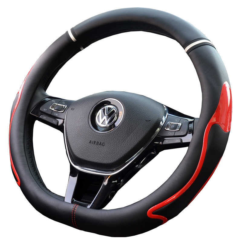 Cover Flat Car Four Seasons Steering Wheel Cover Pointed Mouth ConcaveConvex NonSlip Young Fashion Creative Style New