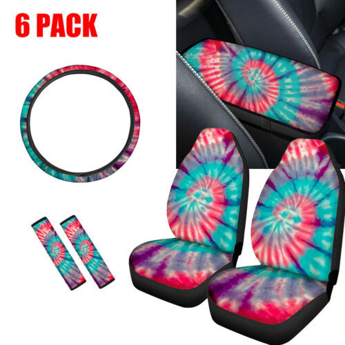 Trade Seat Cover AllInclusive Universal CrossBorder Vortex Printing EBay Armrest Cushion Steering Wheel Cover 6Piece Set