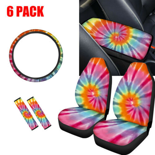 Trade Seat Cover AllInclusive Universal CrossBorder Vortex Printing EBay Armrest Cushion Steering Wheel Cover 6Piece Set