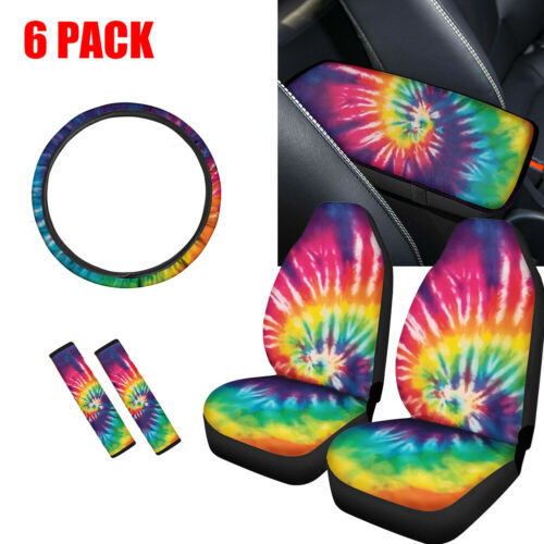 Trade Seat Cover AllInclusive Universal CrossBorder Vortex Printing EBay Armrest Cushion Steering Wheel Cover 6Piece Set