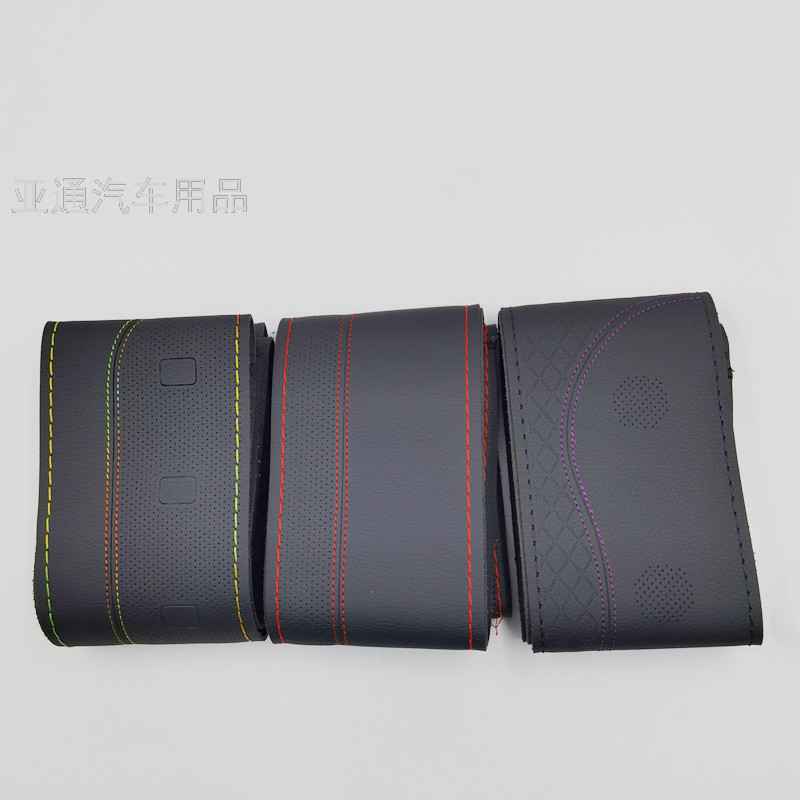 Wholesale Car Steering Wheel Cover Universal Hand Sewing Pu Handle Cover Hand Sewing Steering Wheel Cover Non-Leather
