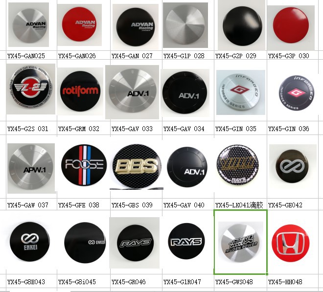 Modified Work SSR HRE Oz Volk Rim Sticker ADVNA Wheel Hub Stickers 45MM Wheel Cover Stickers Car Stickers