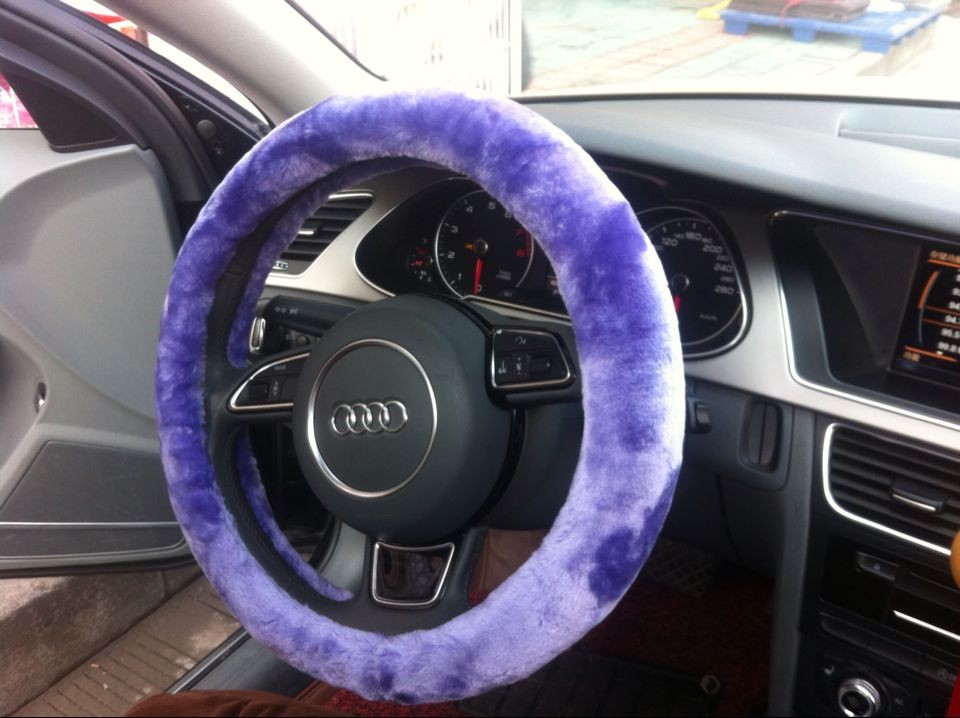 Fluffy steering wheel cover  car steering wheel  cover steering wheel cover set winter plush