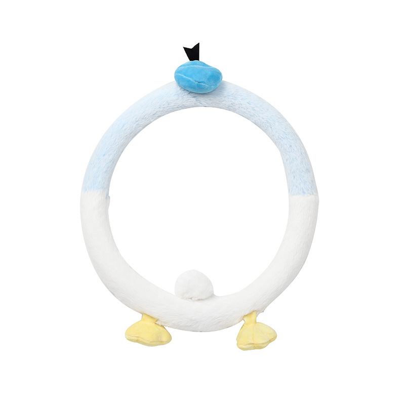 Car Cartoon Steering Wheel Cover Autumn and Winter AntiFreezing Warm Short Plush Car NonSlip Handle Gloves