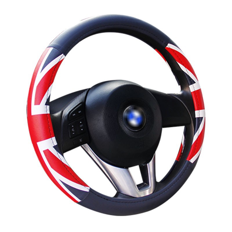 Flag Car Steering Wheel Cover Four Seasons Universal Leather Car Steering Wheel Cover British Car Steering Wheel Cover