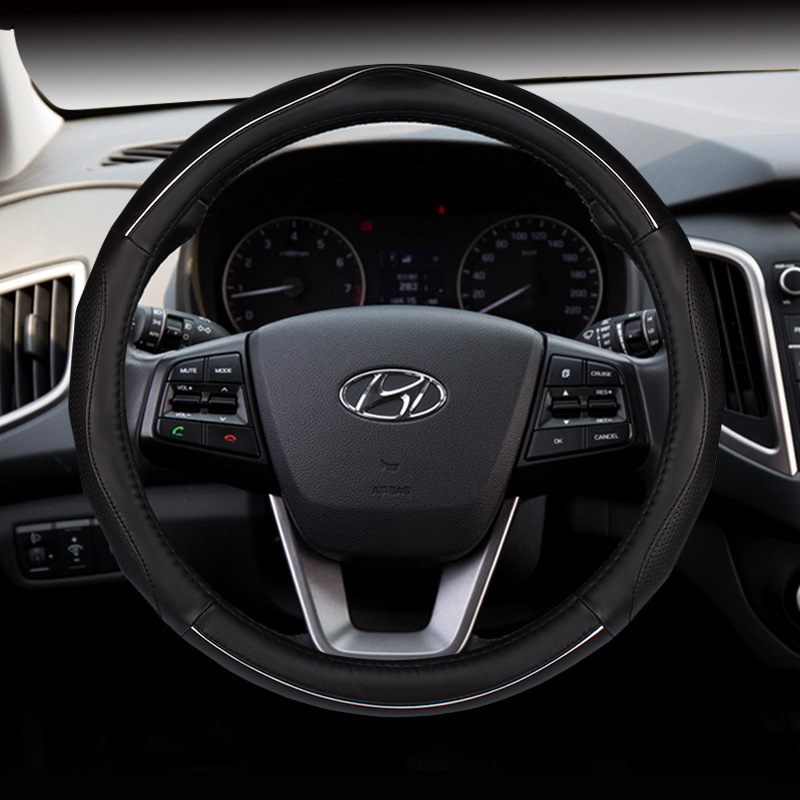 The leather cowhide steering wheel cover is 