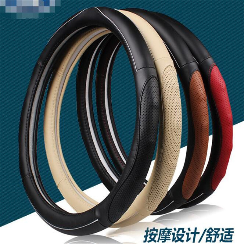 The leather cowhide steering wheel cover is 