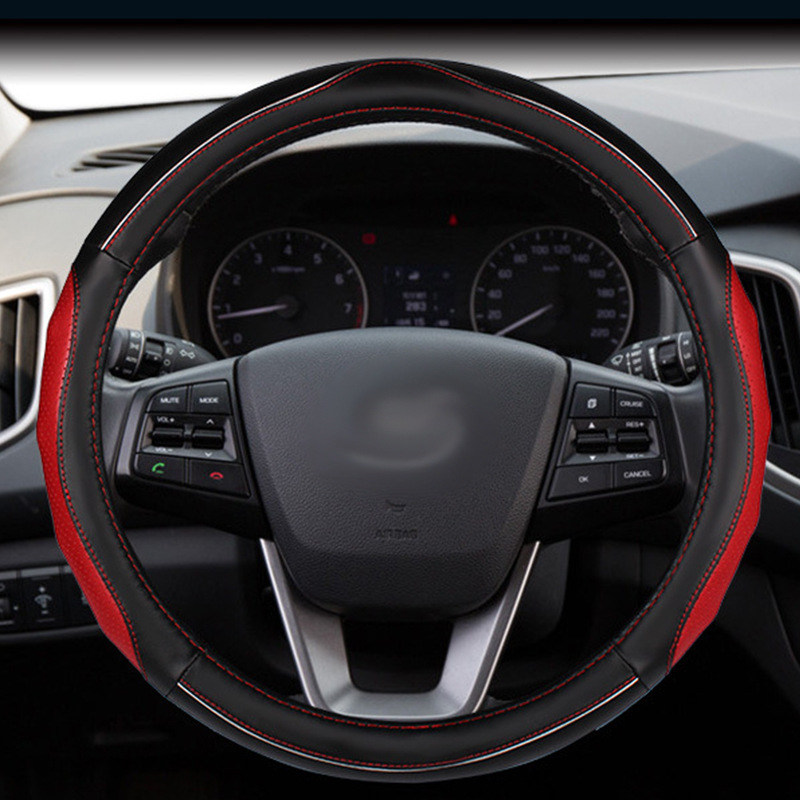 The leather cowhide steering wheel cover is 