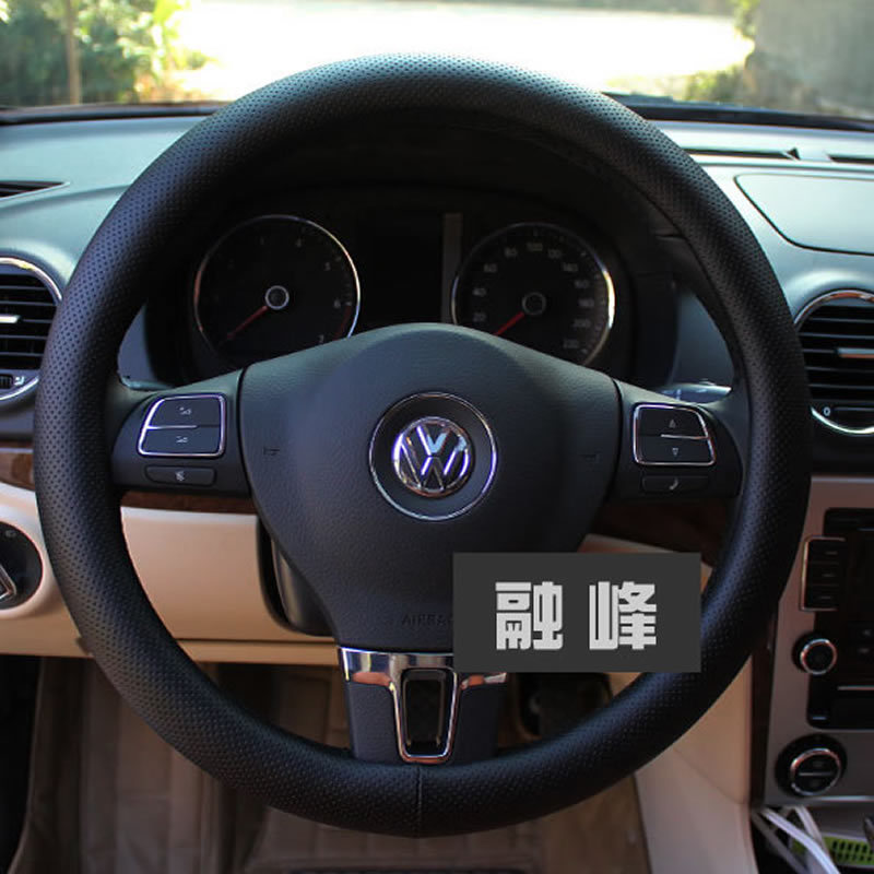Cross-Border Perforated Carbon Fiber Four Seasons Car Steering Wheel Cover Wholesale Generation Cartoon Sunflower New Handle Cover