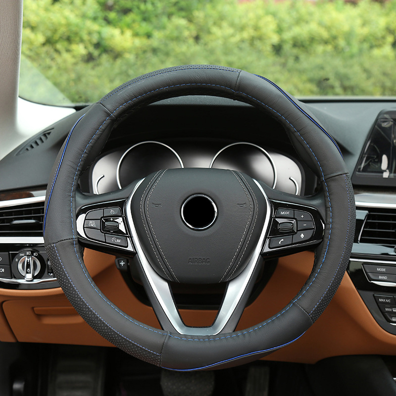 Cross border car leather steering wheel cover Four Seasons General Set car accessories interior decoration supplies a substitute hair