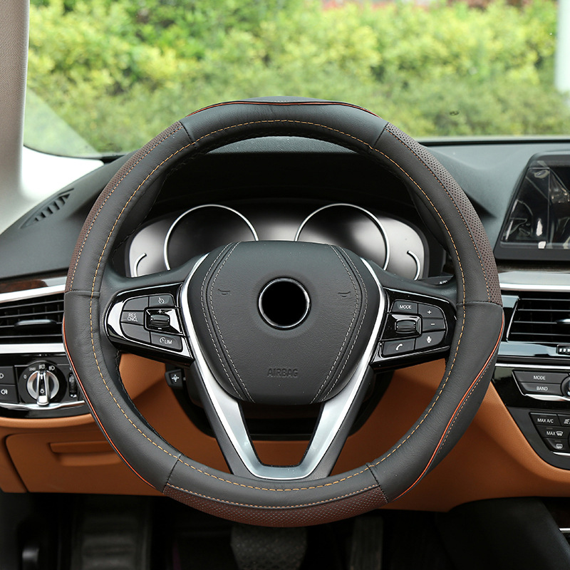 Cross border car leather steering wheel cover Four Seasons General Set car accessories interior decoration supplies a substitute hair