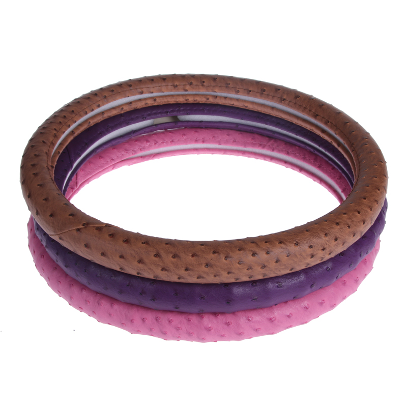 Single color PVC material 3D steering wheel cover antiskid shock absorption steering wheel  