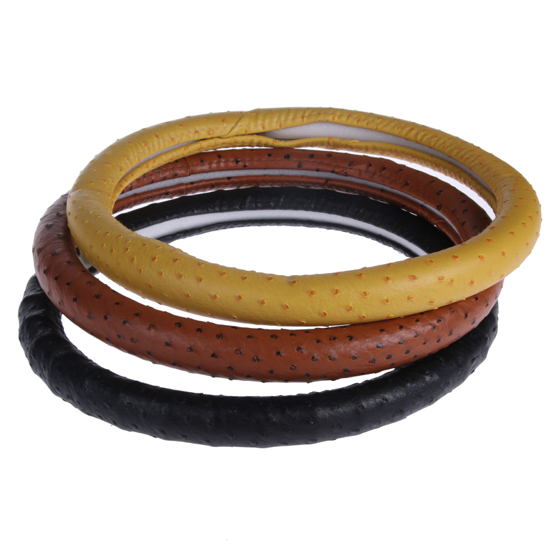 Single color PVC material 3D steering wheel cover antiskid shock absorption steering wheel  