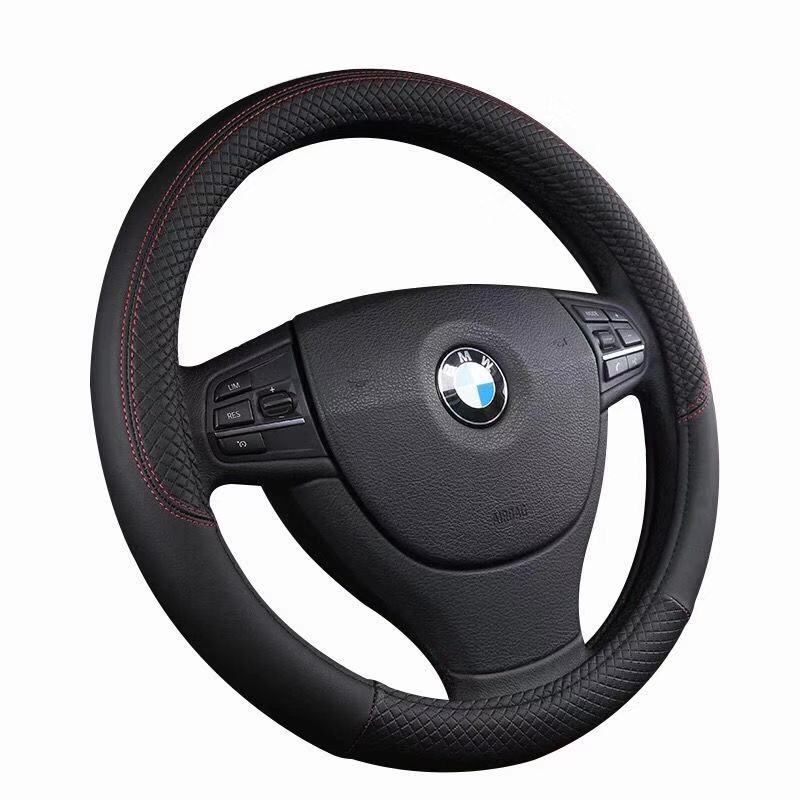 Wholesale New Four Seasons Universal Car Steering Wheel Cover Non-Slip Breathable Car Special Leather Handle Cover 