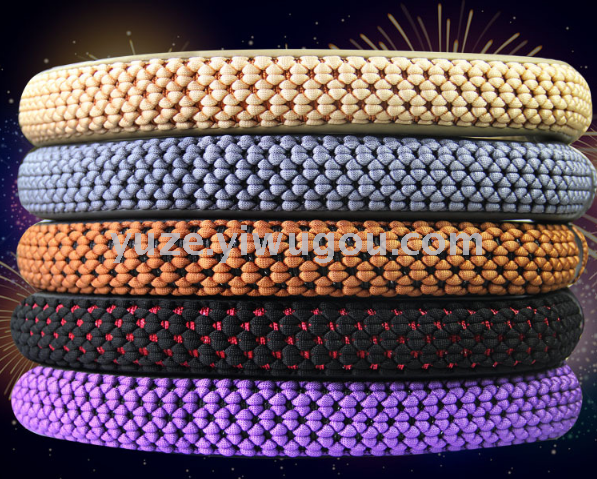 Summer ice wire car steering wheel cover thick ice wire cover four seasons general white rubber ring