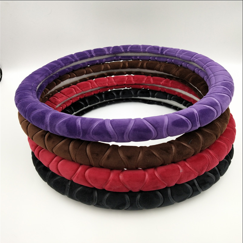 Car steering wheel cover flannelette ice wire steering wheel cover manufacturers direct sales anti-skid breathable inter