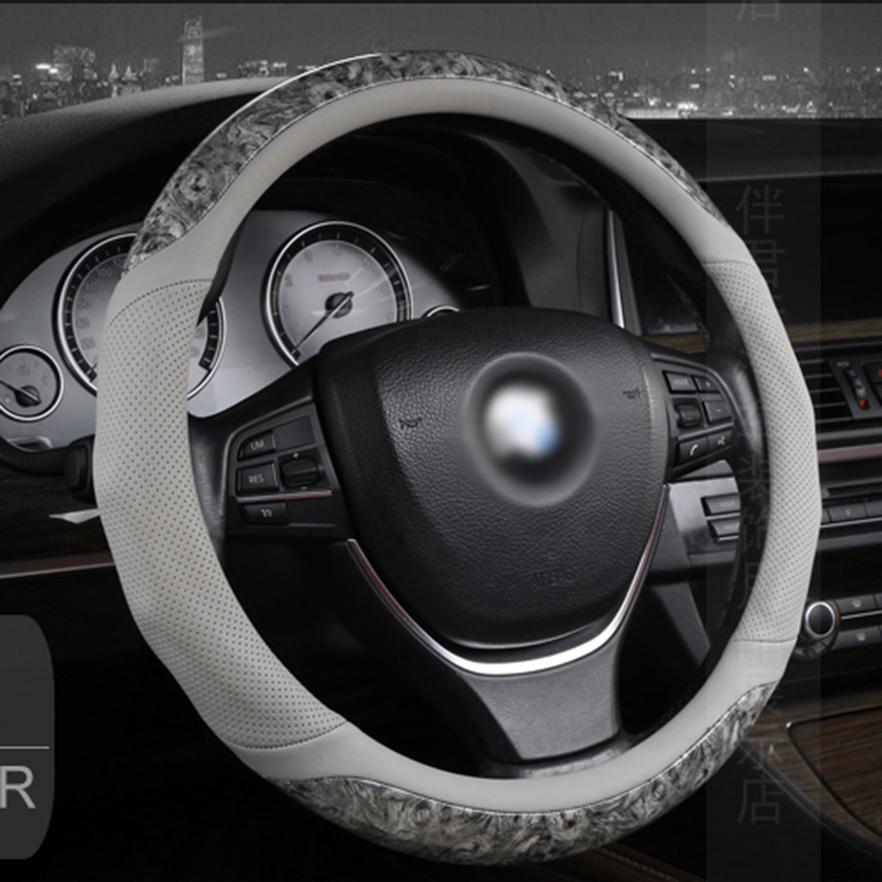 Car Steering Wheel Cover Four Seasons Universal New Peach Wood Grain Steering Wheel Cover Interior Decoration Supplies BMW Benz Applicable