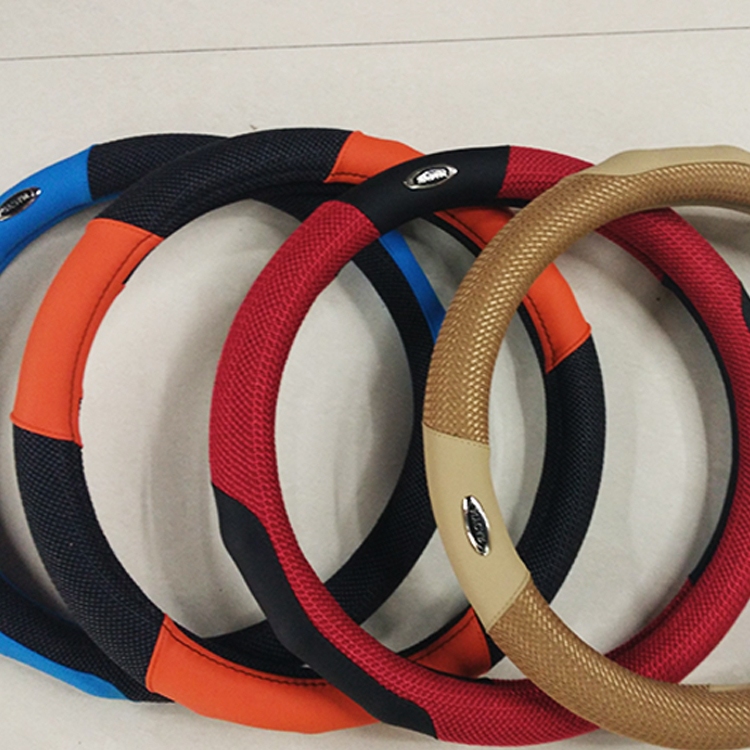 General leather silk breathable green silk the sets of car steering wheel cover