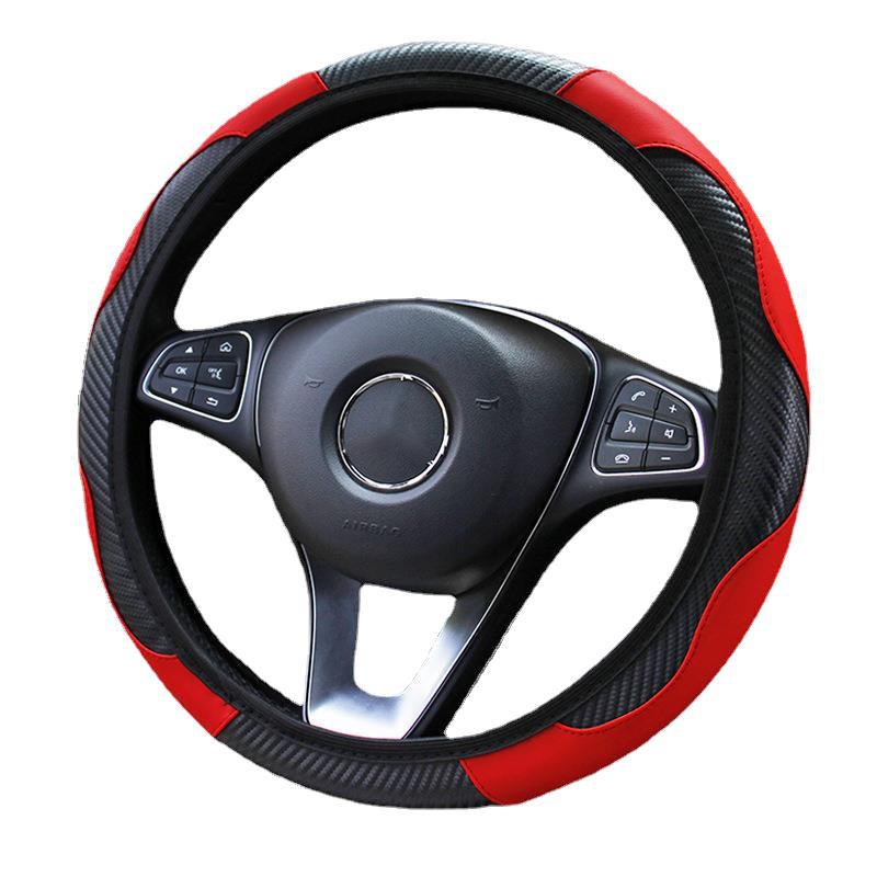 New Car Steering Wheel Cover Carbon Fiber Sports Non-Inner Ring Elastic Band Handle Cover AliExpress Cross-Border Amazon